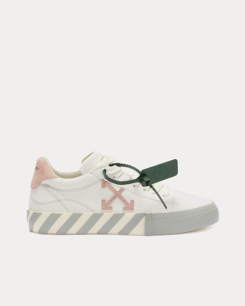 Off-White Vulcanized Low White / Pink Low Top Sneakers - Sneak in Peace