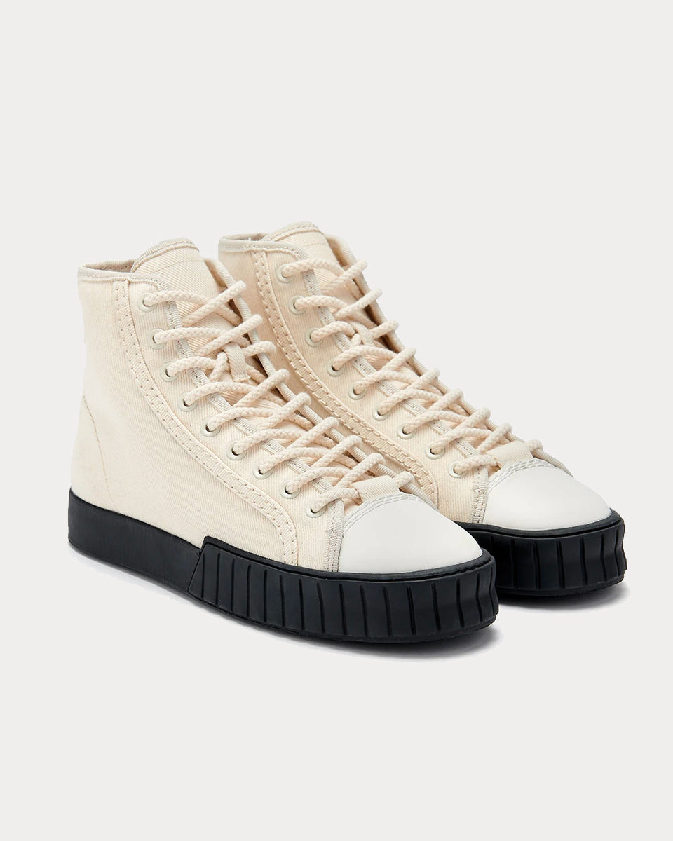 Primury x Xenia Telunts Divid Black / Creme High Top Sneakers