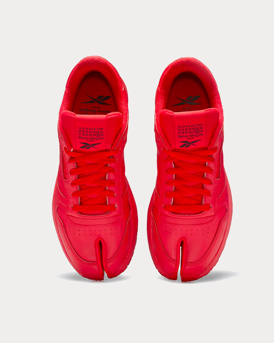 Reebok X Maison Margiela Classic Leather Tabi Vector Red Low Top Sneakers