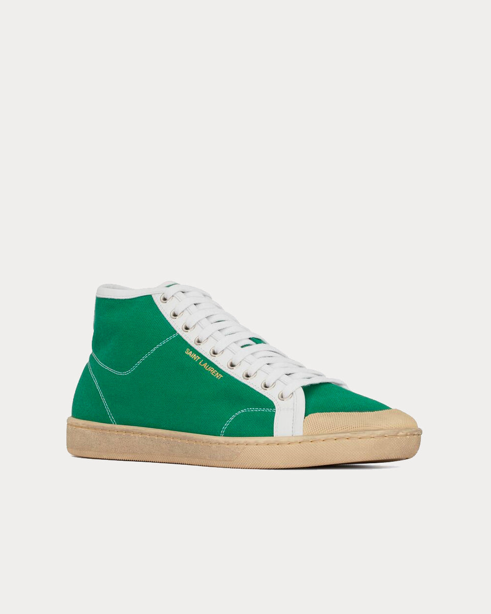 COURT CLASSIC SL/39 mid-top sneakers in grained leather, Saint Laurent