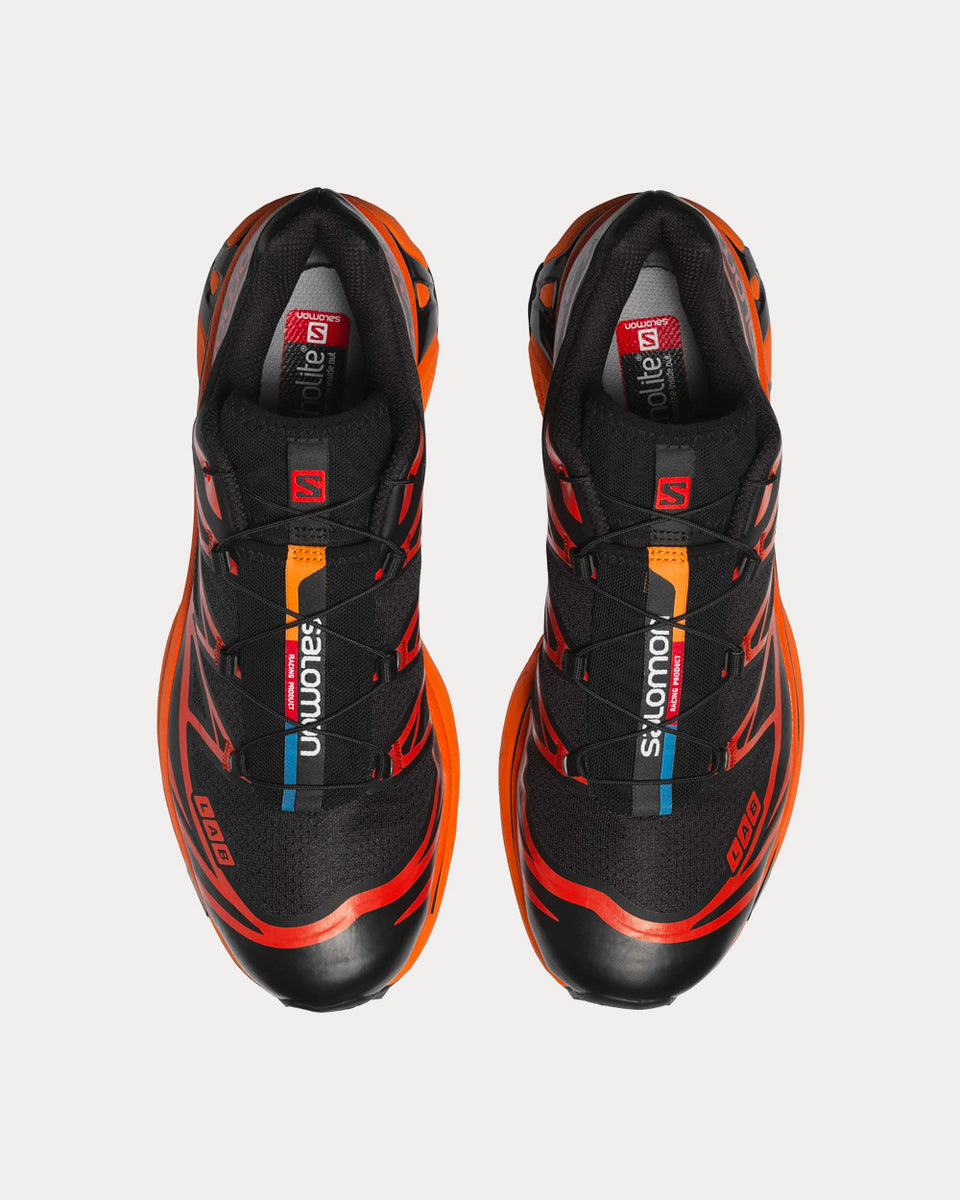 Salomon XT-6 Black / Magnet / Vibrant Orange Low Top Sneakers