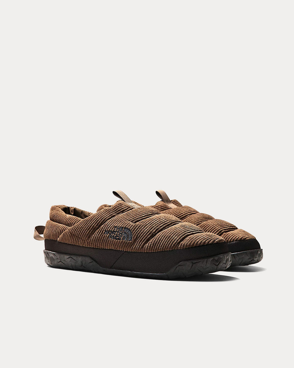 The North Face Nuptse Corduroy Street Mules Military Olive / Black Slip Ons