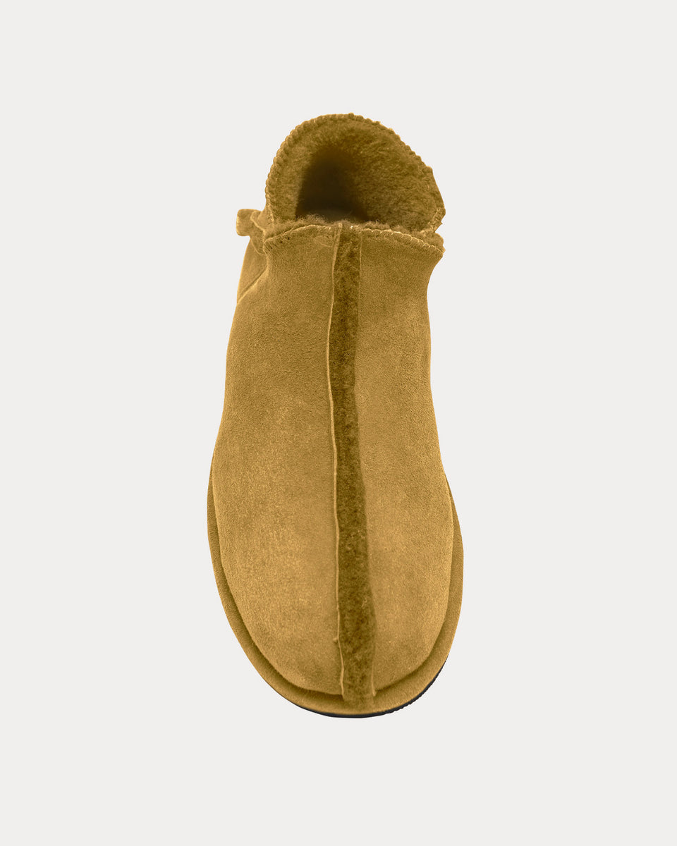 The Row Ravy Shearling Mustard Slippers