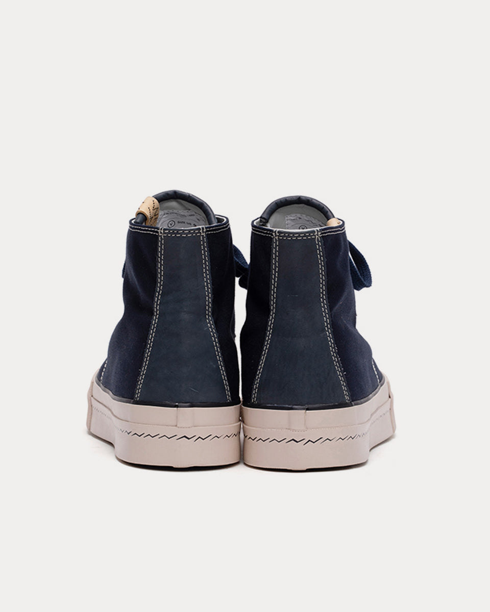 Visvim Skagway Hi Patten Navy High Top Sneakers - Sneak in Peace