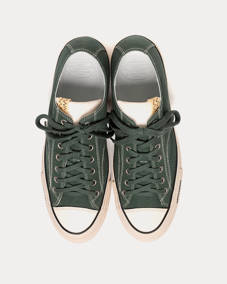 Visvim Skagway Lo Canvas Green Low Top Sneakers