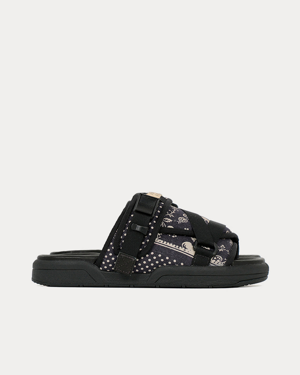 Visvim Christo Black Bandana Sandals - Sneak in Peace