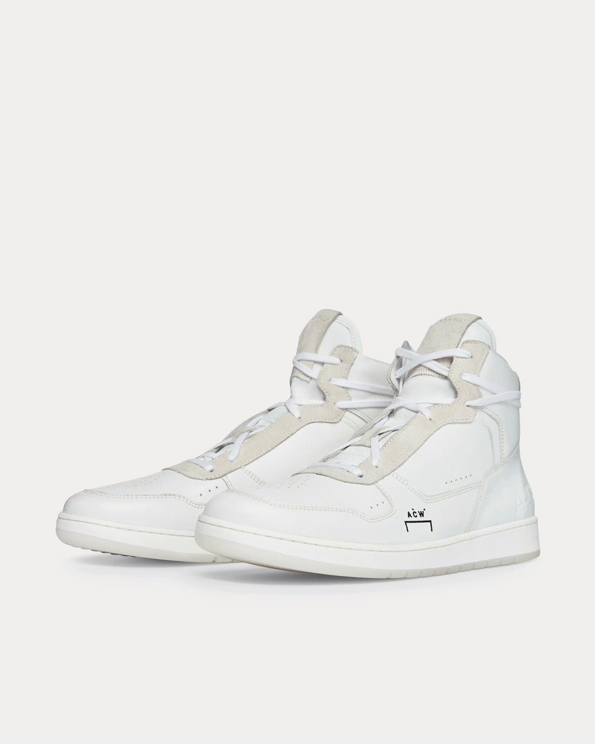 A-COLD-WALL* Luol Leather Optic White High Top Sneakers - 3