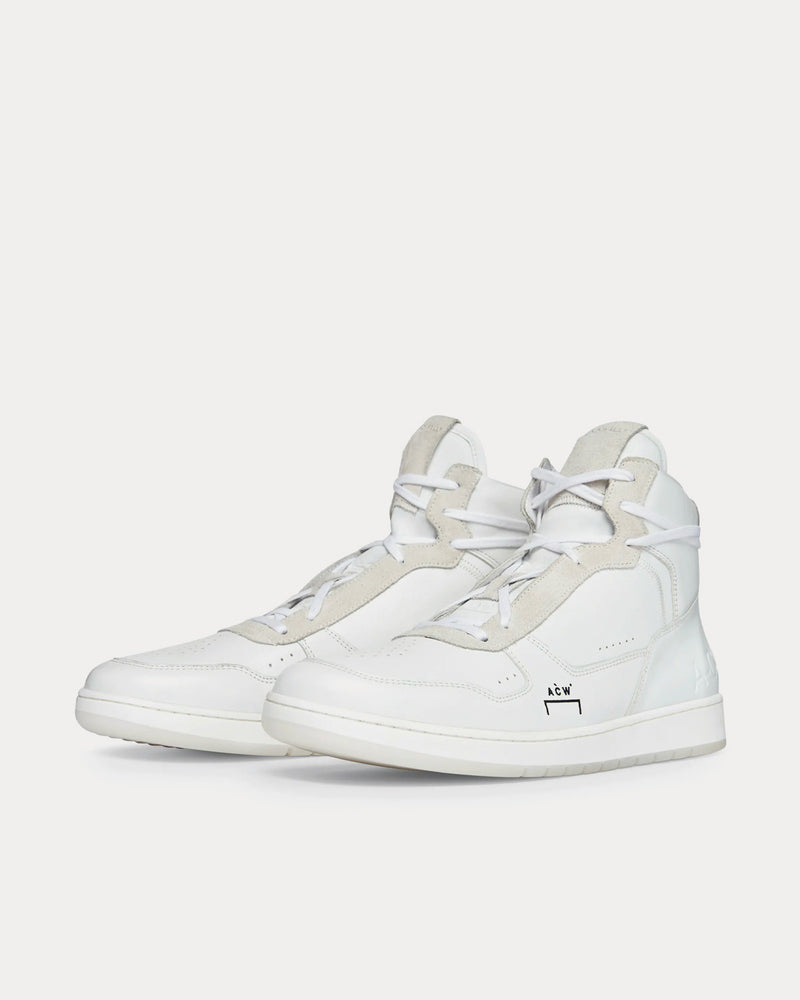 A-COLD-WALL* Luol Leather Optic White High Top Sneakers - 3