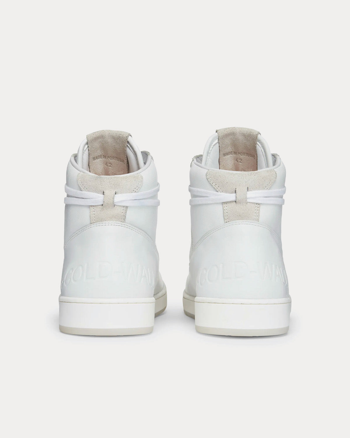 A-COLD-WALL* Luol Leather Optic White High Top Sneakers - 4