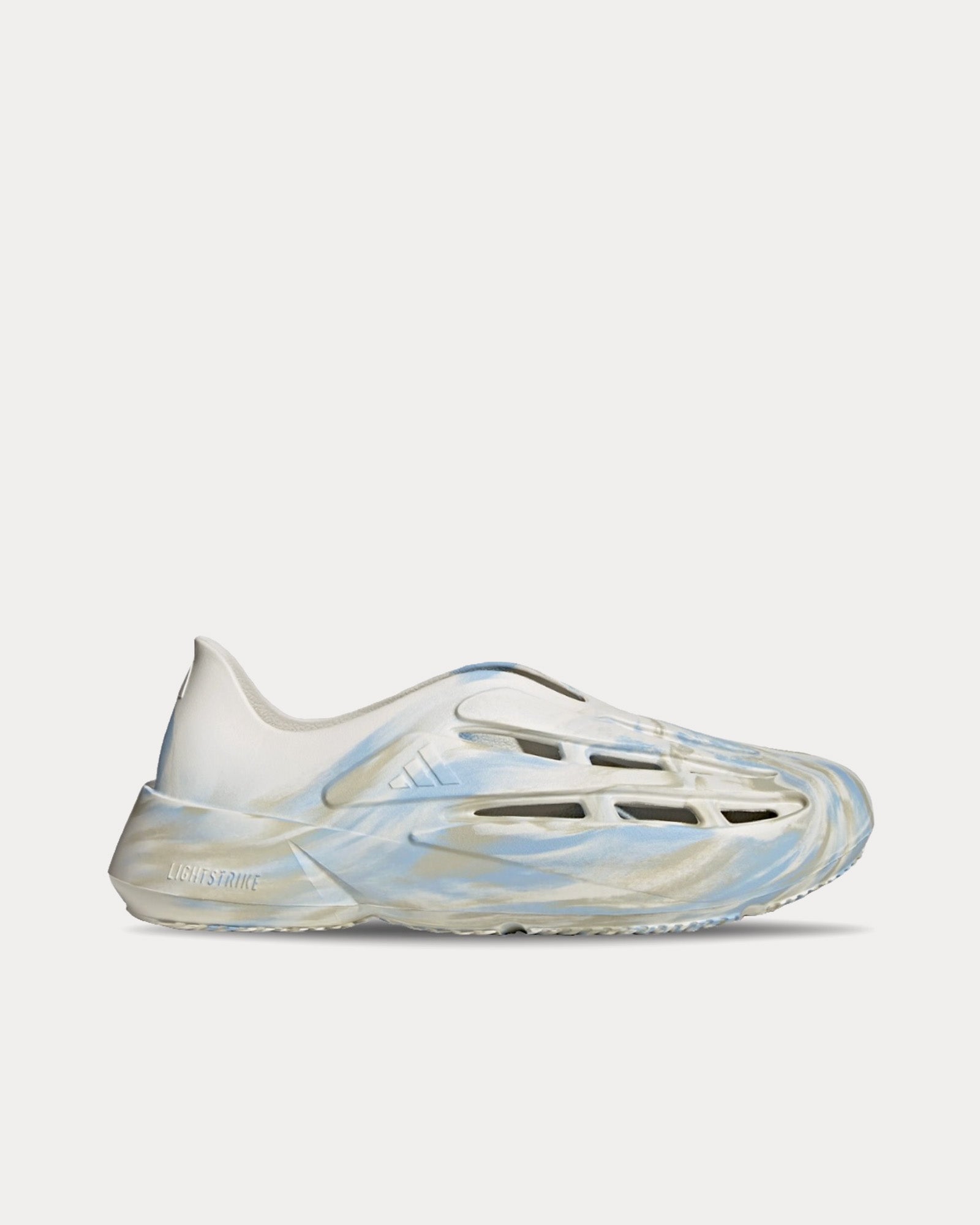 Adidas Lightblaze Moc White / Blue Slip On Sneakers - 1