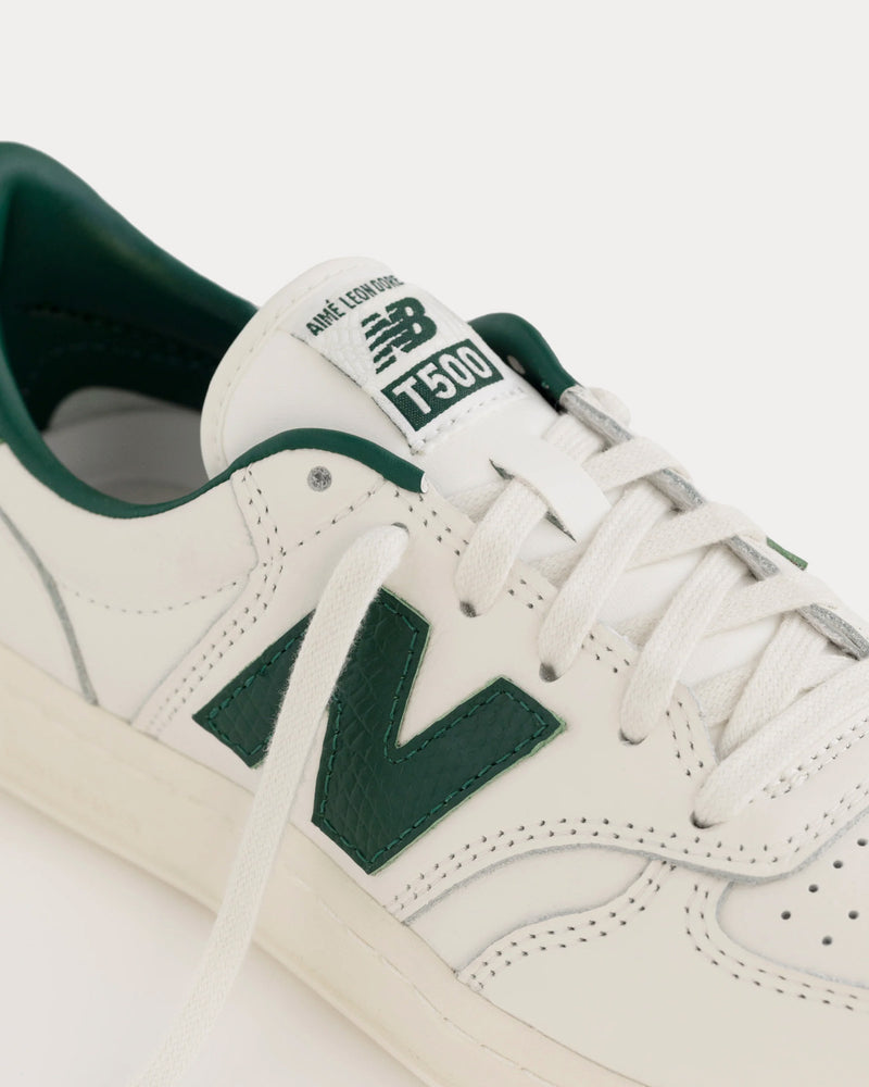 New Balance x Aime Leon Dore T500 Tennis Oxfords White / Green Low Top Sneakers - 2