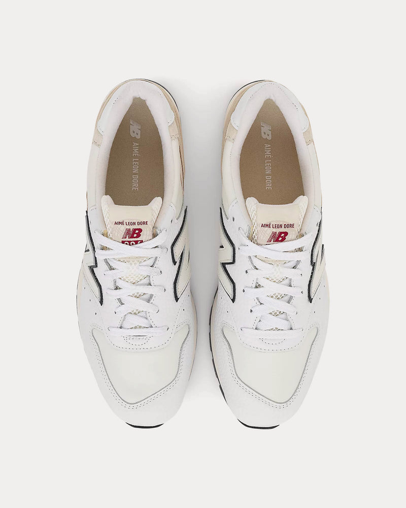 New Balance x Aime Leon Dore Made in USA 996 White / Sandstone Low Top Sneakers - 2