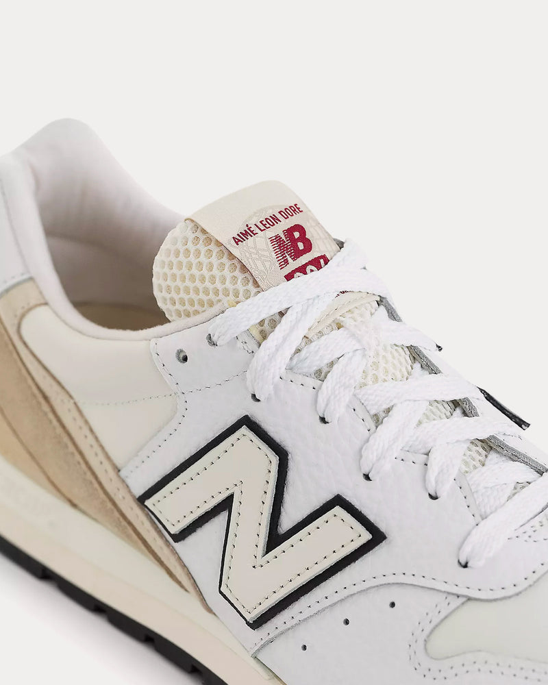 New Balance x Aime Leon Dore Made in USA 996 White / Sandstone Low Top Sneakers - 6