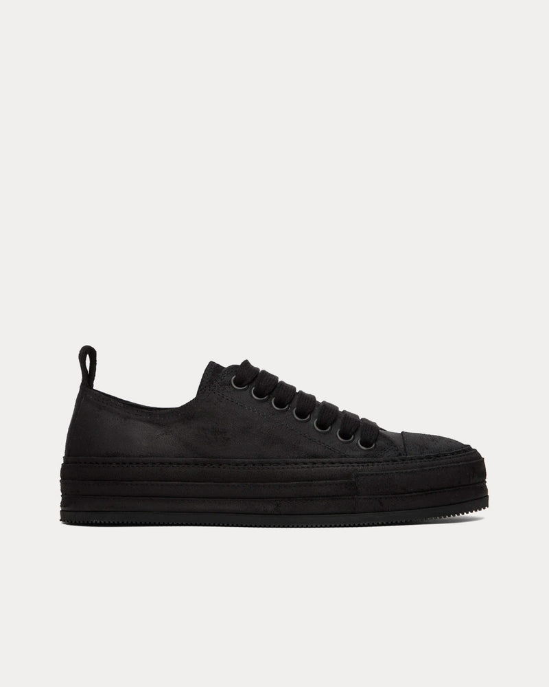 Ann Demeulemeester Gert Leather Black Low Top Sneakers - 1