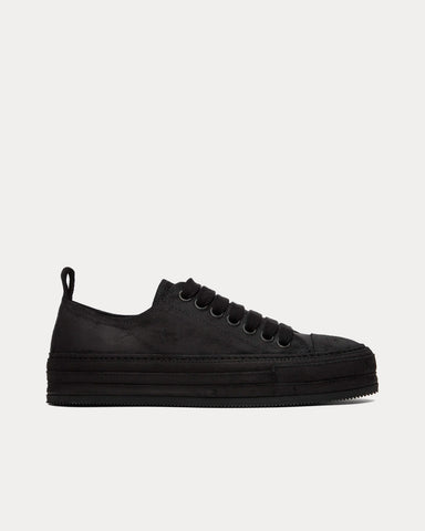 Ann Demeulemeester Gert Leather Black Low Top Sneakers