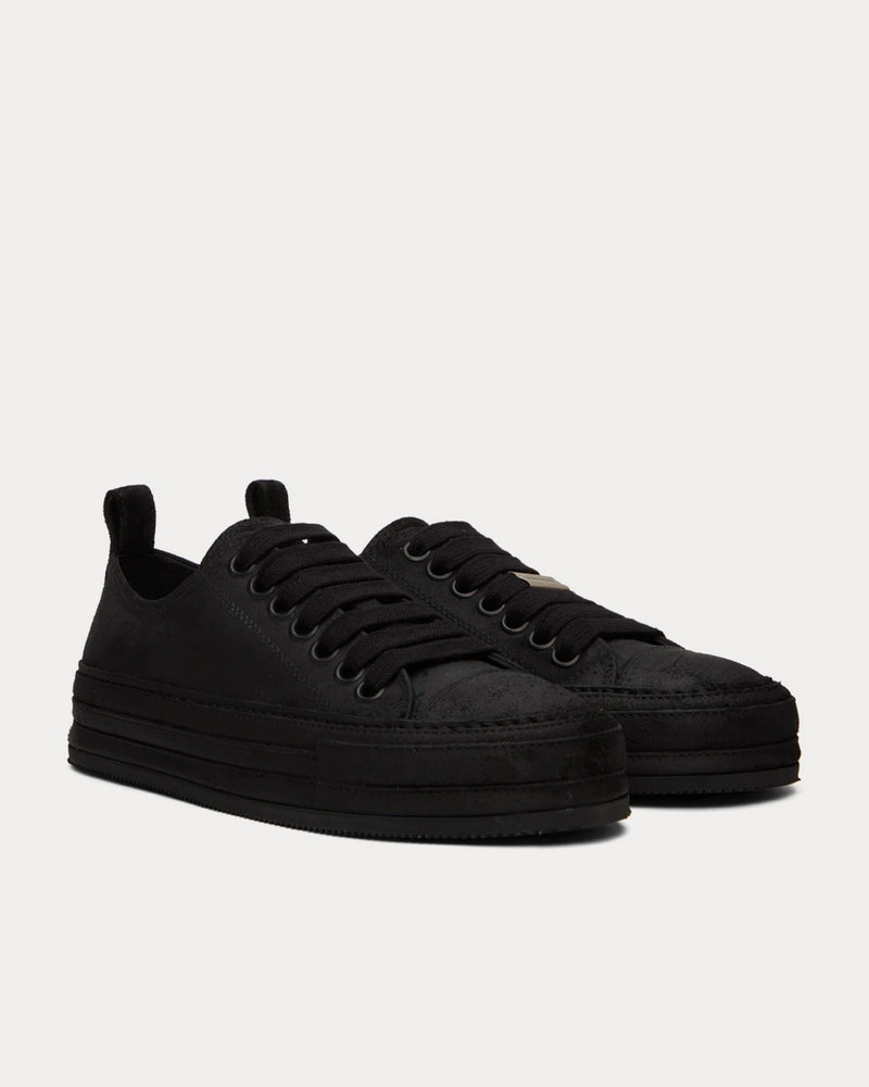 Ann Demeulemeester Gert Leather Black Low Top Sneakers - 2