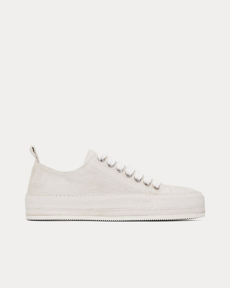 Ann Demeulemeester Gert Leather White Low Top Sneakers - 1