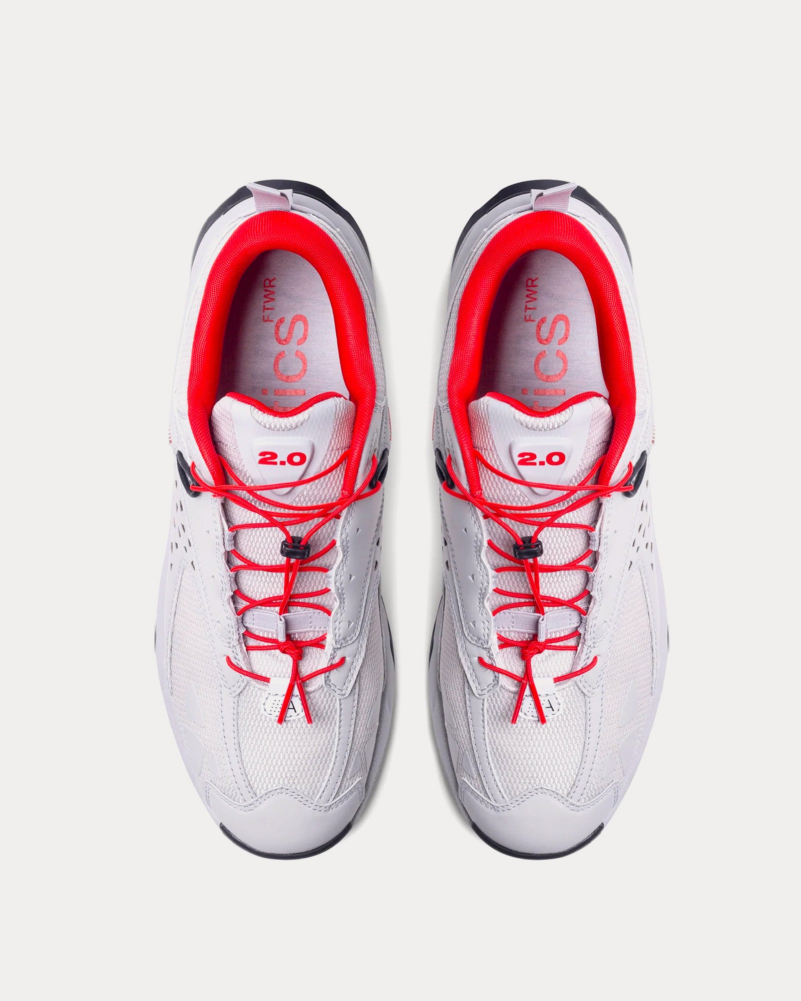 Athletics FTWR 2.0 North Grey / High Risk Red Low Top Sneakers - 2