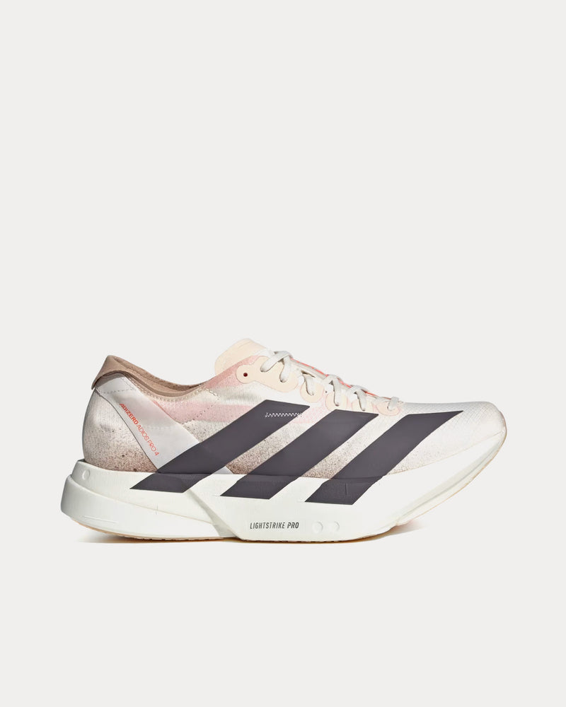 Adidas Adizero EVO SL Chalk White / Grey Strata / Impact Orange Running Shoes - 1