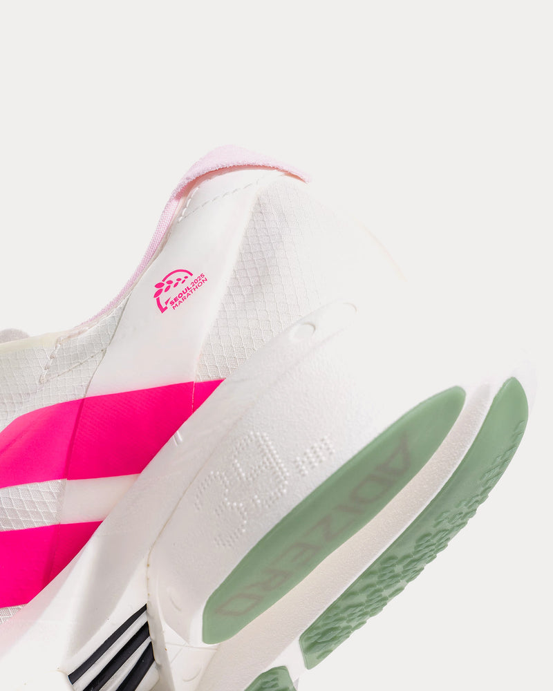 Adidas Adizero EVO SL Off White / Lucid Pink / Silver Green Running Shoes - 3