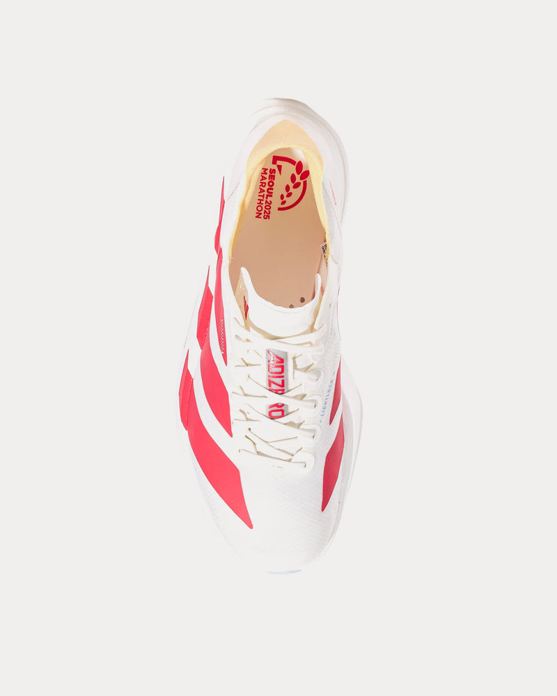 Adidas Adizero EVO SL Off White / Semi Lucid Red / Clear Sky Running Shoes - 2