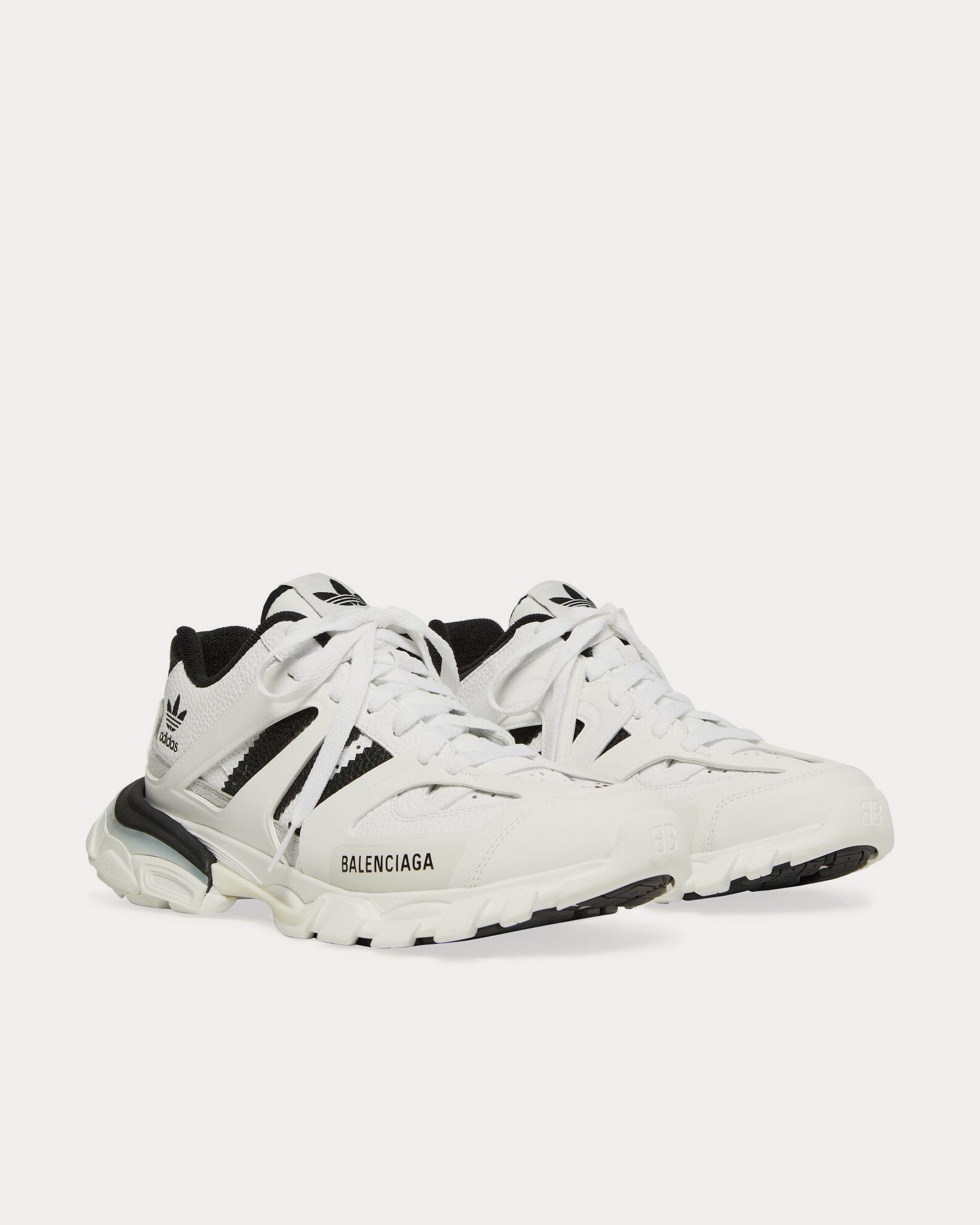 Balenciaga x Adidas Track Forum White / Black Low Top Sneakers - 3