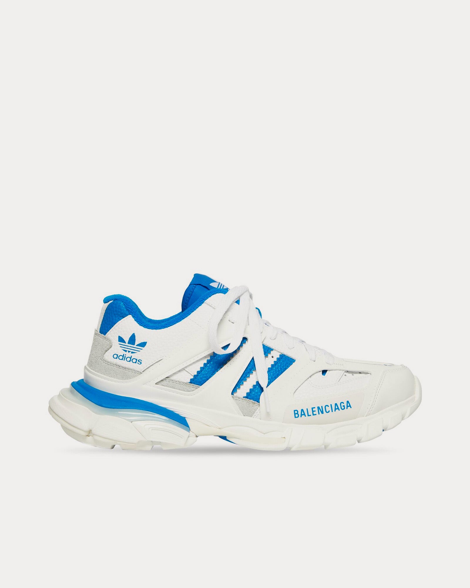 Balenciaga x Adidas Track Forum White Blue Low Top Sneakers Sneak in Peace