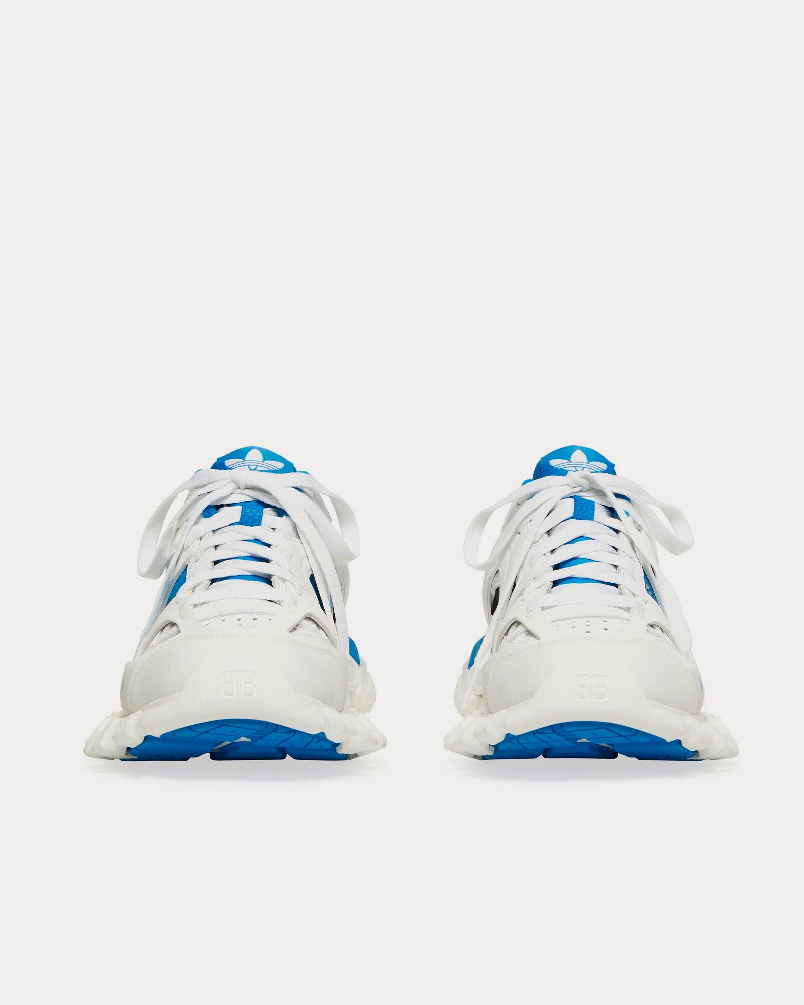 Balenciaga x Adidas Track Forum White / Blue Low Top Sneakers - 3