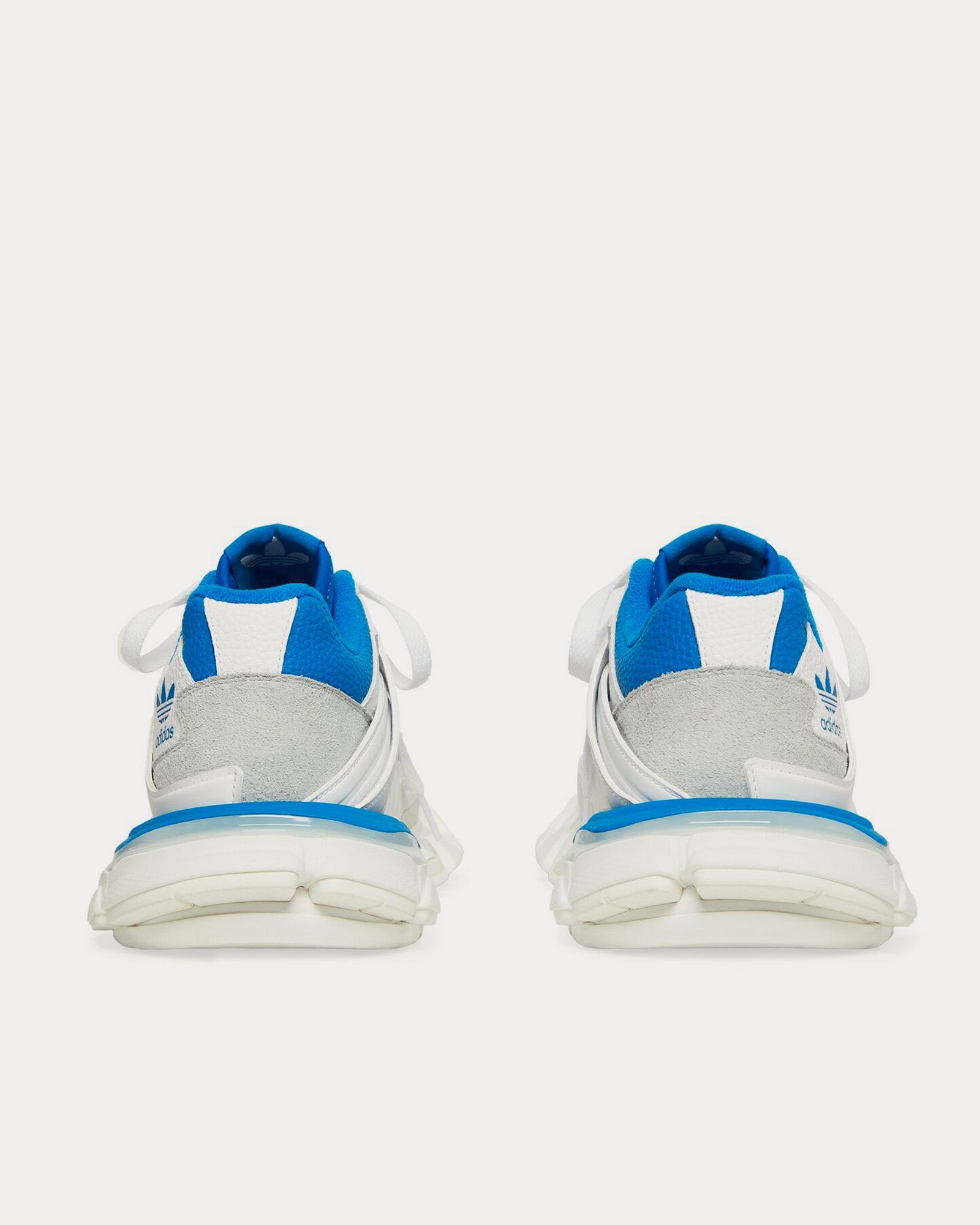 Balenciaga x Adidas Track Forum White / Blue Low Top Sneakers - 4