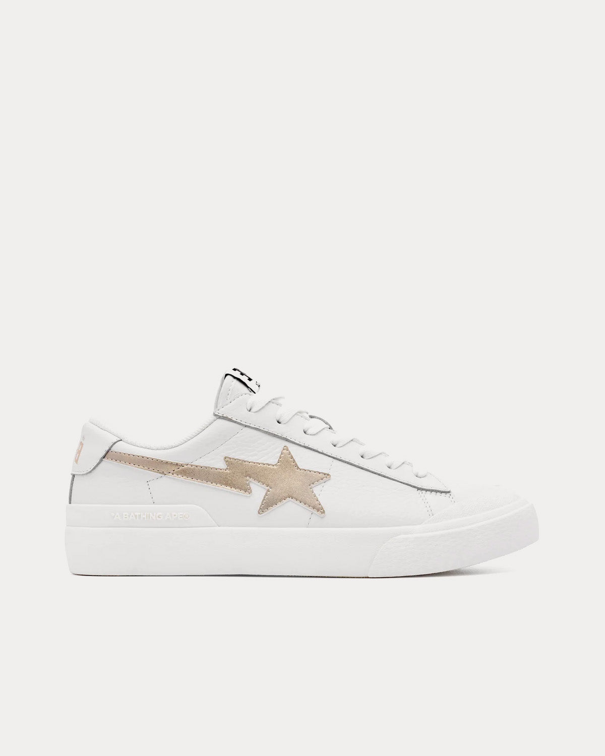 A Bathing APE Mad Sta #1 White / Gold Low Top Sneakers - 1