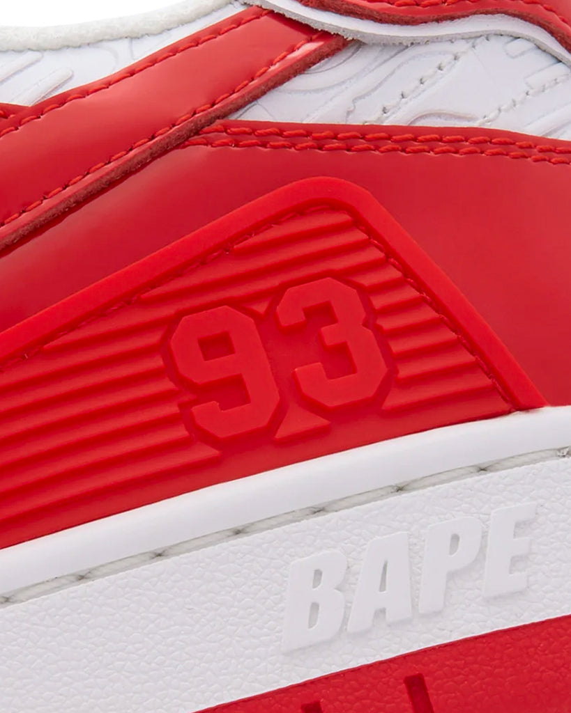 A Bathing APE Bape Sk8 Sta #5 Red / White Low Top Sneakers - Sneak