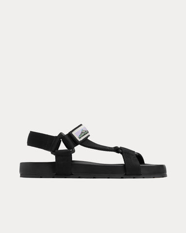 Bottega Veneta Trip Technical Nylon Black Sandals