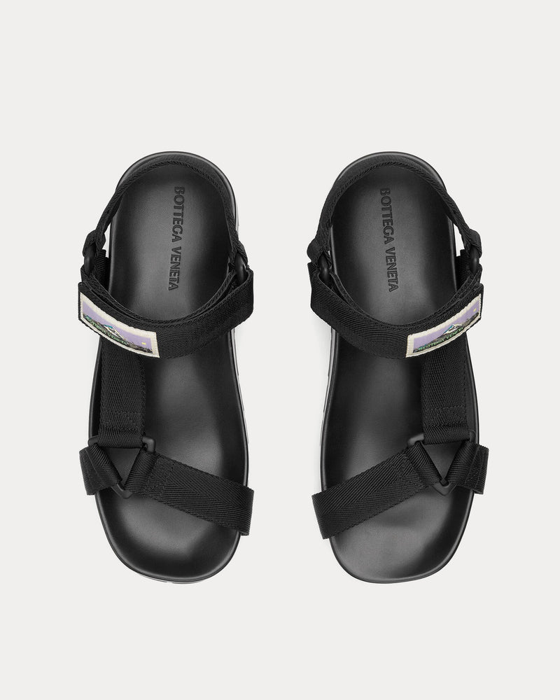 Bottega Veneta Trip Technical Nylon Black Sandals - 2