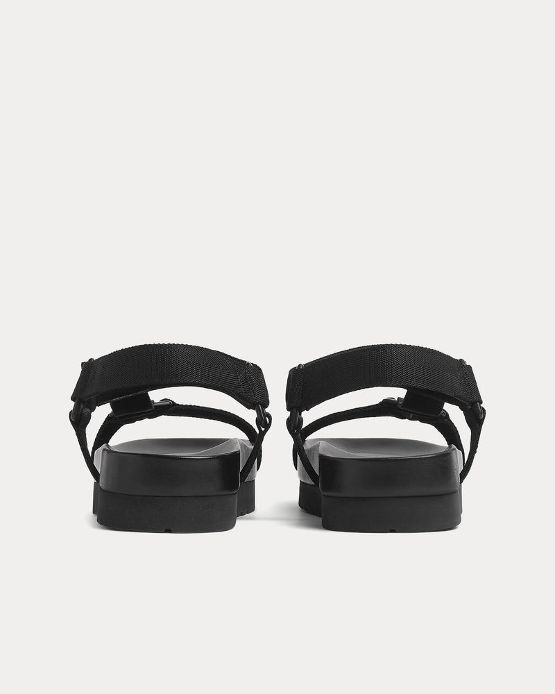 Bottega Veneta Trip Platform Technical Nylon Black Sandals - 3