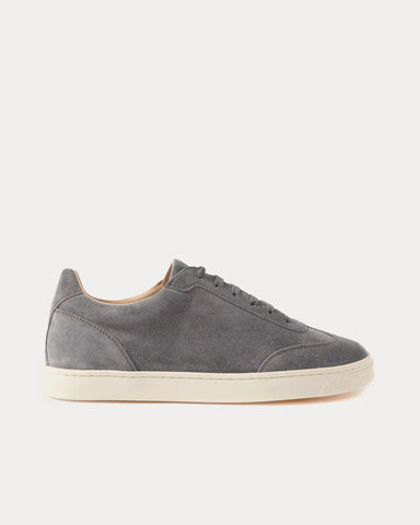 Brunello Cucinelli Coda di Rondine Suede Grey Low Top Sneakers