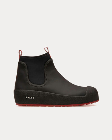 Bally Curling Leather Black Boots