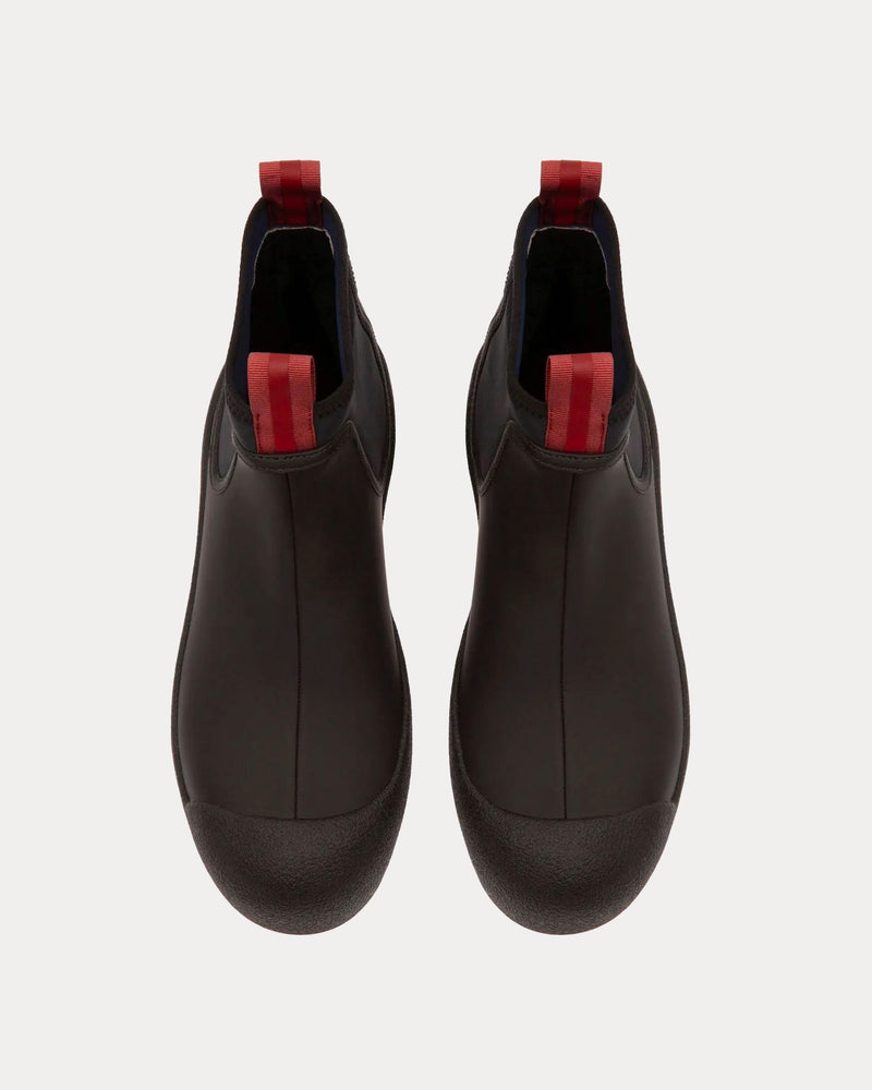 Bally Curling Leather Black Boots - 2