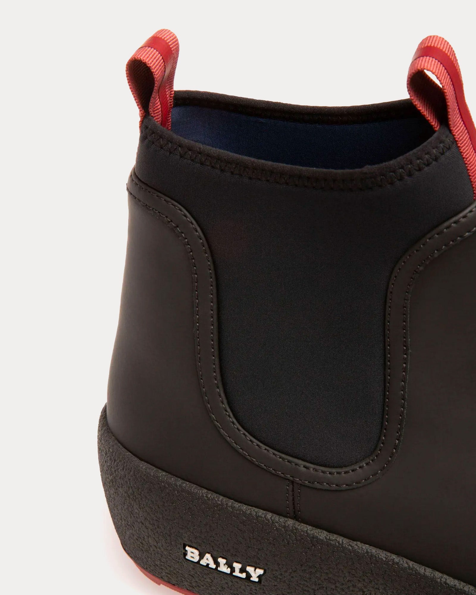 Bally Curling Leather Black Boots Sneak in Peace