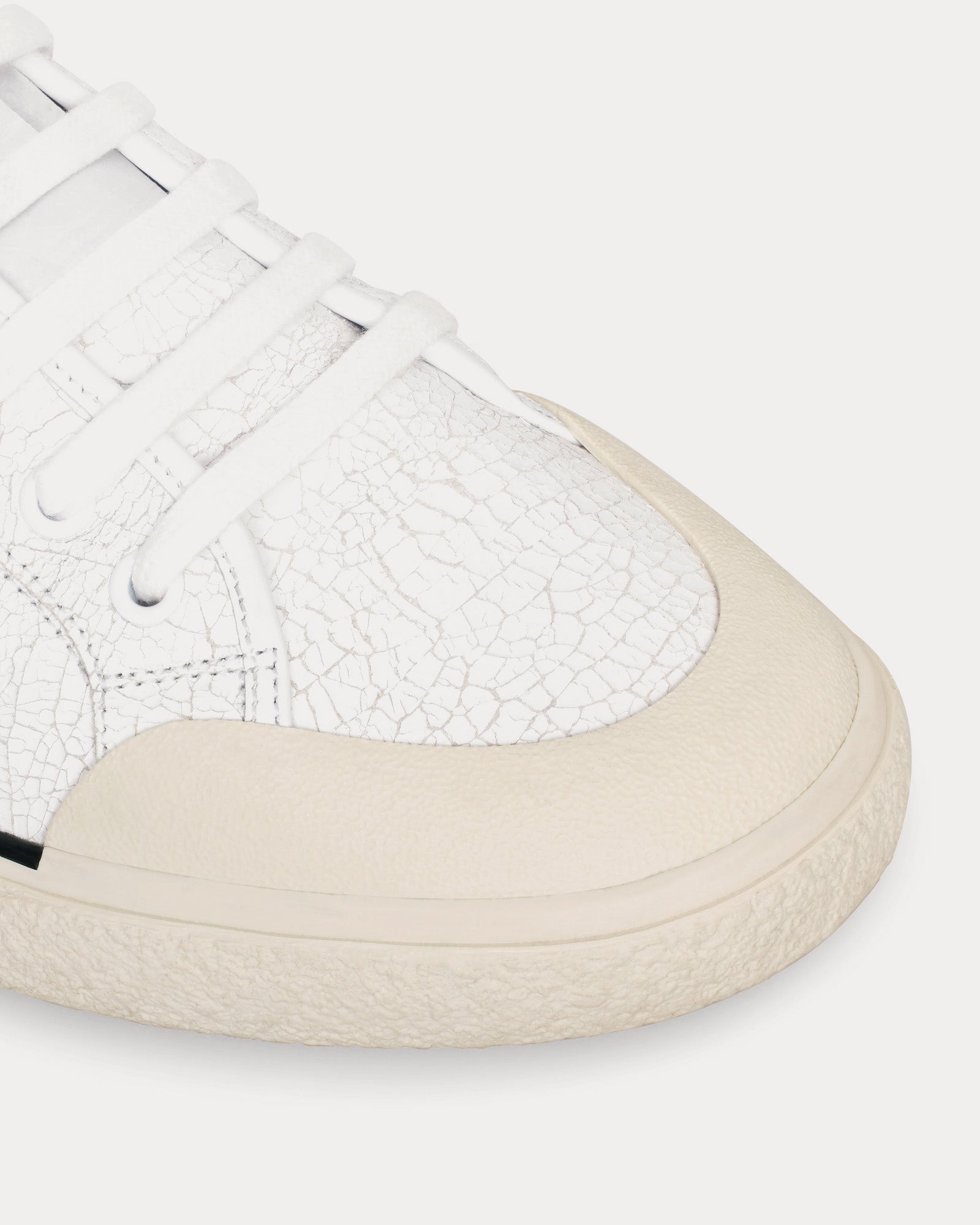 Celine AS-01 Alan Crackled Calfskin White Low Top Sneakers - 4