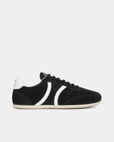 Celine Jogger with Triomphe Signature Suede Calfskin Black / Optic White Low Top Sneakers