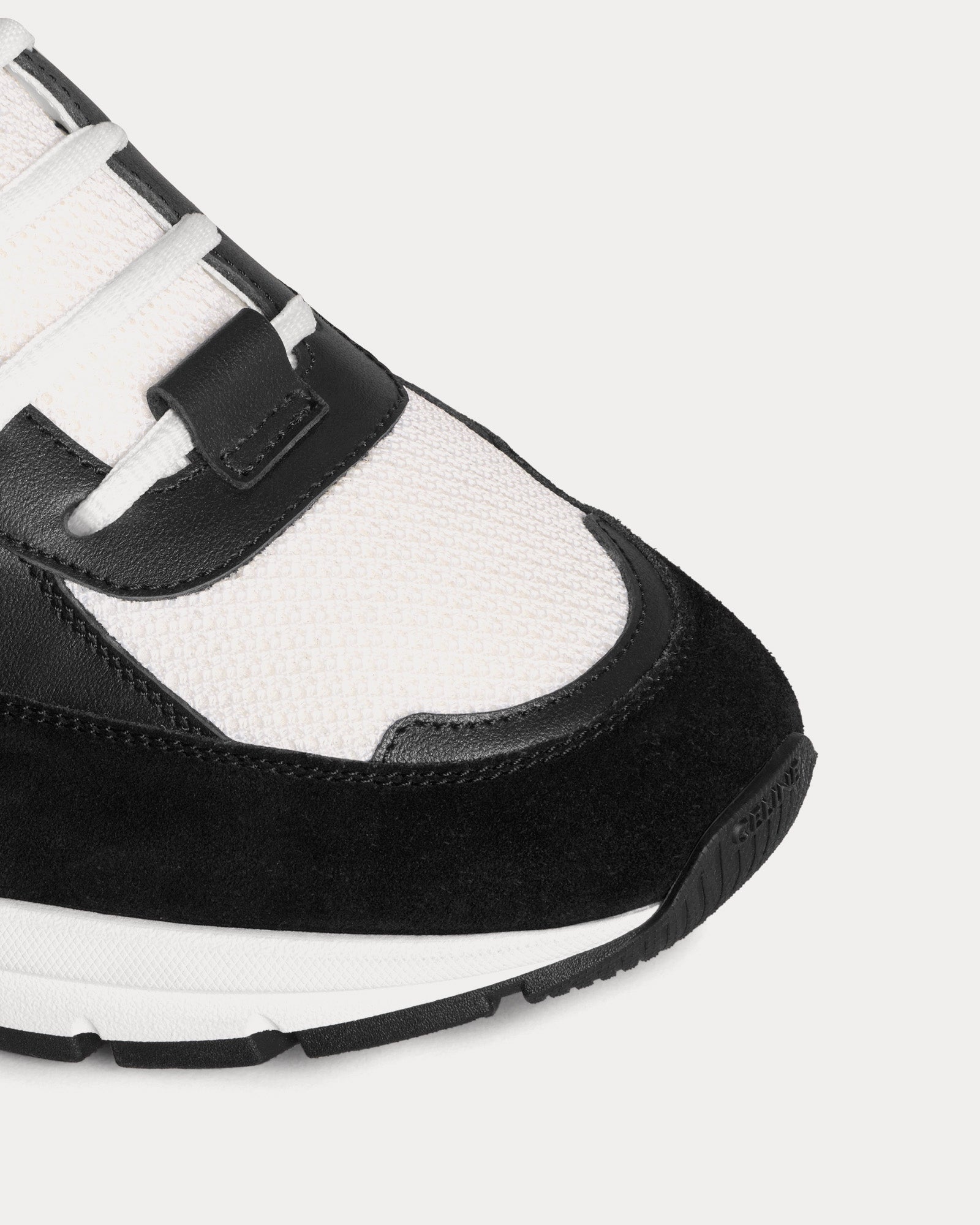 Celine CR-03 Runner Mesh, Suede & Calfskin Black / Optic White Low Top Sneakers - 4