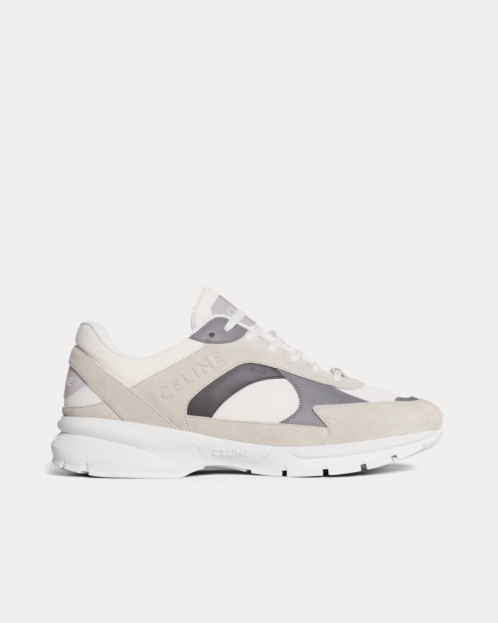 Celine CR-03 Runner Mesh, Suede & Calfskin Grey Low Top Sneakers - 1