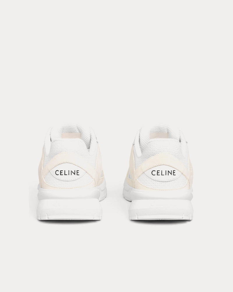 Celine CR-03 Runner Mesh, Suede & Calfskin Optic White Low Top Sneakers - 3