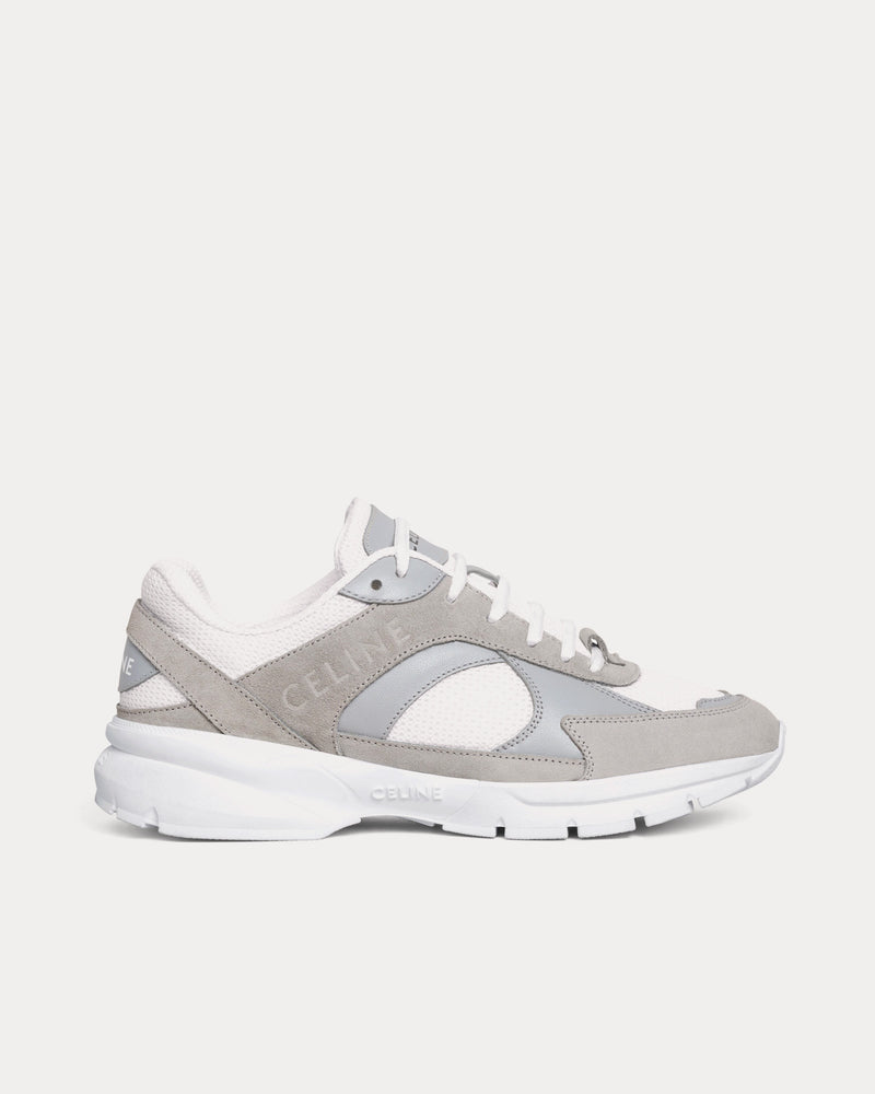 Celine CR-03 Runner Mesh, Suede & Calfskin Grey / Optic White Low Top Sneakers - 1