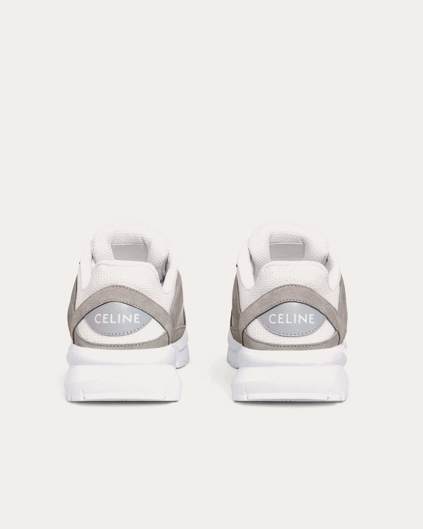 Celine CR-03 Runner Mesh, Suede & Calfskin Grey / Optic White Low Top Sneakers - 3