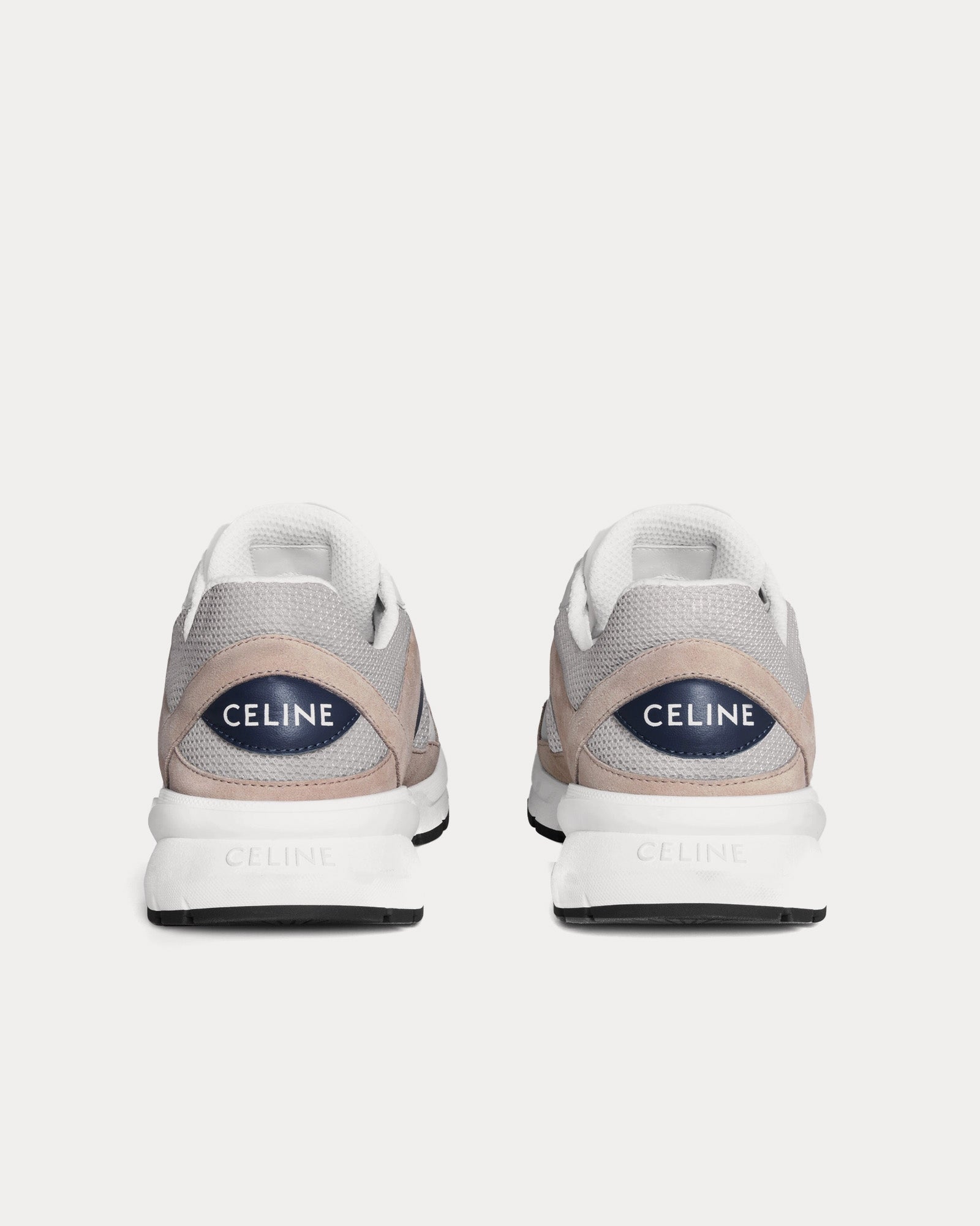 Celine CR-03 Runner Mesh, Suede & Calfskin Optic White / Beige / Navy Low Top Sneakers - 3