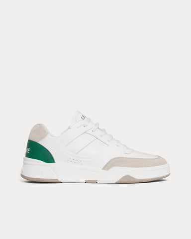 Celine CT-07 Calfskin Leather Grey / Optic White / Green Low Top Sneakers