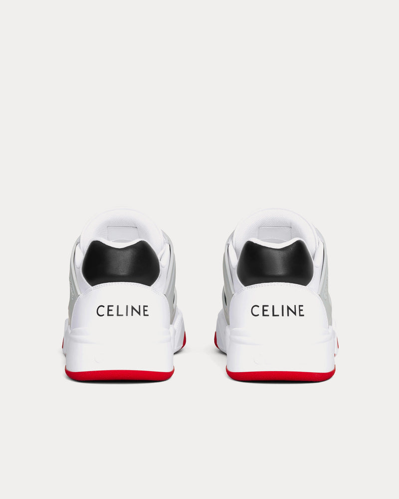 Celine CT-07 Calfskin Leather Optic White / Grey / Black Low Top Sneakers - 3