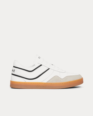 Celine CT-10 Lace-Up Suede & Calfskin Optic White / Grey / Black / Beige Low Top Sneakers