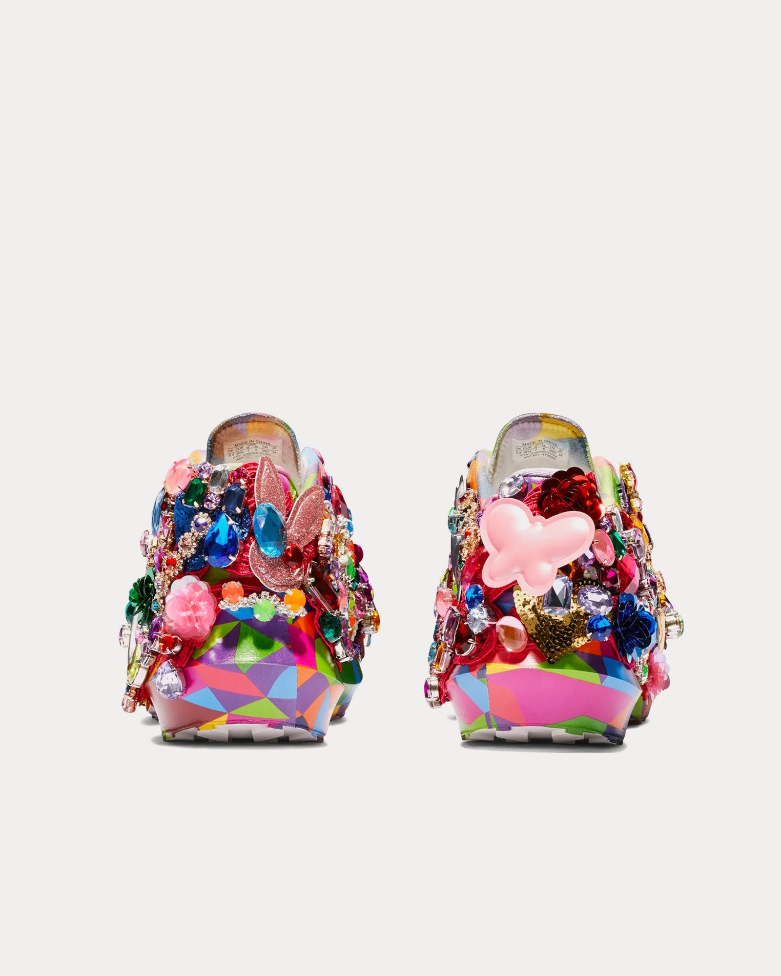 Salomon x Comme des Garçons x Kids Love Gaite SR811 Embellished Platform Multi Low Top Sneakers - 4